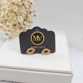 BRINCO BOCA CRAVEJADA PEQUENA BANHADO A OURO 18K