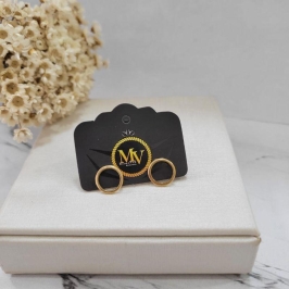BRINCO ELO REDONDO VAZADAO MÉDIO BANHADO A OURO 18K