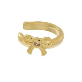 BRINCO FAKE LACINHO COM 1 ZIRCÔNIA BAHADO A OURO 18K