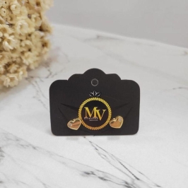 BRINCO MINI CORAÇÃO CHEIO COM 1 ZIRCÔNIA BANHADO A OURO 18K