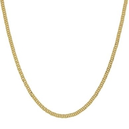 Corrente grume dupla lixada banhado a ouro 18k