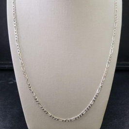 Corrente masculina elo 3X1 fino prata 925