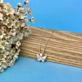PINGENTE DE PRATA 925 BOROLETA VAZADA COM ZIRCONIA