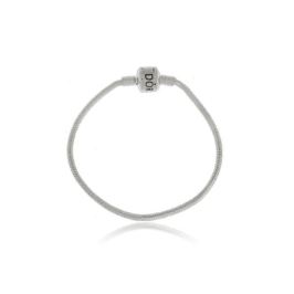 Pulseira pandora com fecho redondo largo prata 925 TAM15CM