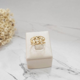 Anel 6 estrelas ourinho banhado a ouro 18k