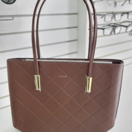 Bolsa feminina lace e lore cor cafe com quadrados HO-20810