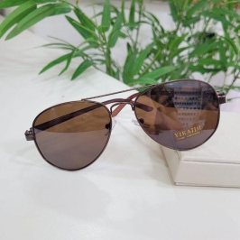 Oculos oval marrom armacao marrom