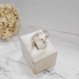 Alianca reta 4mm prata 925