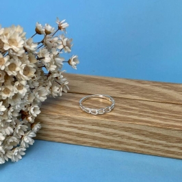 Anel 9 elos   prata 925