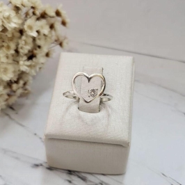 ANEL CORACAO COM ZIRCONIA