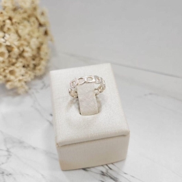 ANEL DE PRATA 925 FALANGE TODO EM ELOS