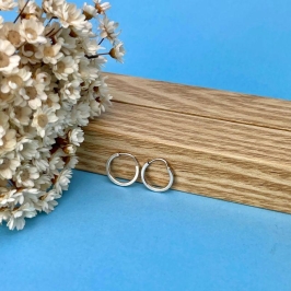 ARGOLA DE PRATA FIO QUADRADO REDONDA