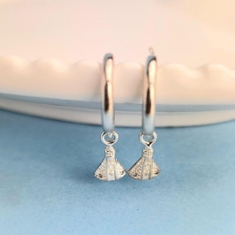 ARGOLINHA COM PINGENTE NOSSA SENHORA APARECIDA PRATA 925