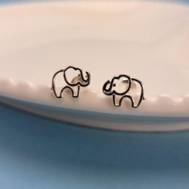 BRINCO DE PRATA 925 ELEFANTE PEQUENO VAZADO