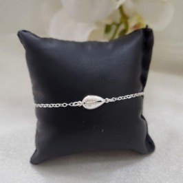 Pulseira buzios prata 925 TAM18CM