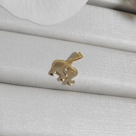 PINGENTE ELEFANTE CHAPADO BANHADO A OURO 18K