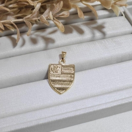 PINGENTE FLAMENGO BANHADO A OURO 18K