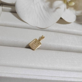 PINGENTE PLACA VINDE ESPIRITO SANTO BANHADO A OURO 18K