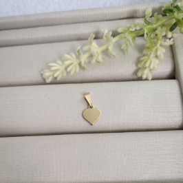 PINGENTE CORAÇÃO CHAPADO BANHADO A OURO 18K