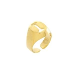 ANEL FALANGE COM LETRA R BANHADO A OURO 18K