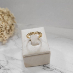 ANEL ORAI COM 1 ZIRCONIA BANHADO A OURO