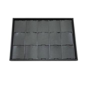 BANDEJA 15 ESPAÇOS PARA CONJUNTO PRETA