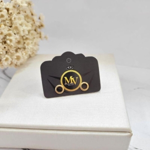 BRINCO ELO REDONDO VAZADO PEQUENO BANHADO A OURO 18K