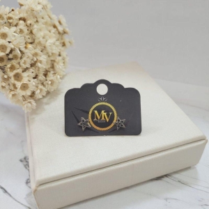 BRINCO ESTRELA CRAVEJADA BANHADO A OURO 18K