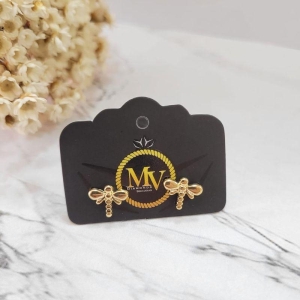 BRINCO LIBÉLULA PEQUENO BANHADO A OURO 18K