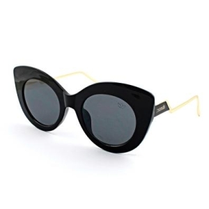 Óculos de sol monds preto e dourado