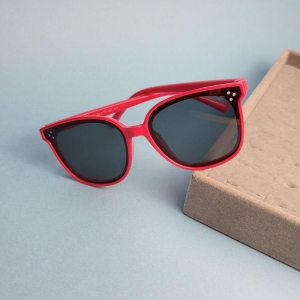 Oculos quadrado infantil preto com armacao rosa