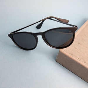 Oculos redondo preto perna fininha ferro