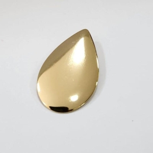 Pingente gota grande liso banhado a ouro 18k