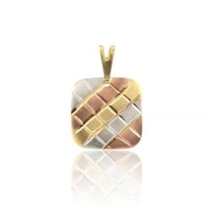PINGENTE QUADRADO OURINHO BANHADO A OURO 18K