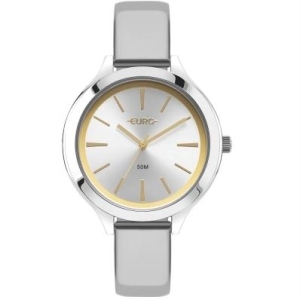 RELOGIO EURO PULSEIRA SINTÉTICA PRATA EUPC21JAB/5K