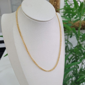 CHOCKER ELOS GRUMINHOS BANHADO A OURO 18K TAM40CM