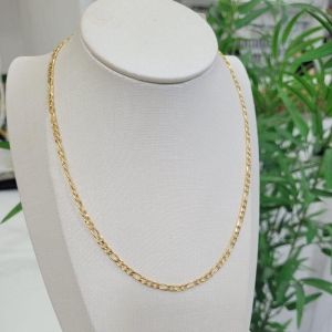 Corrente 3x1 grumet medio banhado a ouro 18k TAM40CM