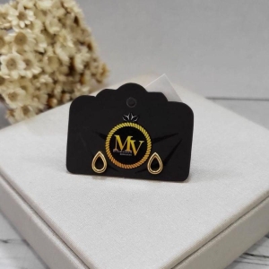 BRINCO MINI GOTA VAZADA BANHADA A OURO 18K