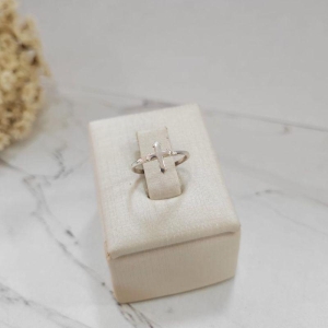 ANEL DE PRATA 925 FALANGE COM CRUCIFIXO LISO