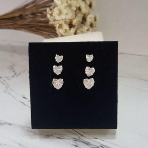 BRINCO TRIO ZIRCONIA CORACAO