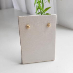 BRINCO MAÇÃ TODO CRAVEJADO BANHADO A OURO 18K