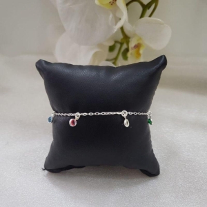 PULSEIRA DE PRATA 925 COM ZIRCONIAS COLORIDAS