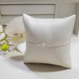 TORNOZELEIRA DE PRATA 925 VENEZIANA COM UMA BOLINHA