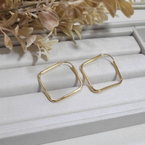 ARGOLA TRIANGULO LISA FIO REDONDO G