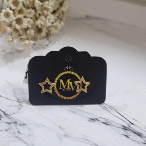 BRINCO ESTRELA VAZADA PEQUENA BANHADA A OURO 18K