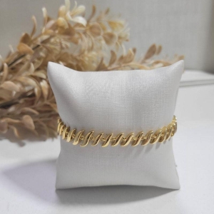 Pulseira escama banhado a ouro 18K TAM 18cm