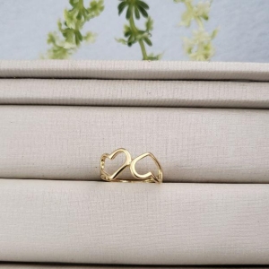 ANEL 2 CORACOES VAZADOS