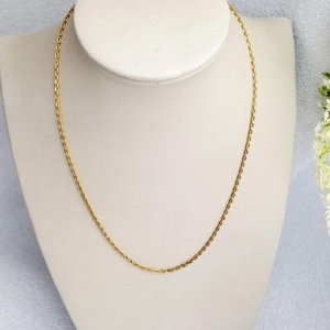 Corrente elo cartie curta banhada a ouro 18k