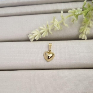 PINGENTE CORAÇÃO CHAPADO BANHADO A OURO 18K