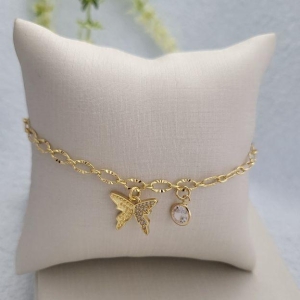 PULSEIRA BORBOLETA ZIRCONIA